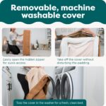 Furhaven Orthopedic Dog Bed for Large Dogs w/ Removable Bolsters & Washable Cover, For Dogs Up to 95 lbs - Two-Tone Plush Faux Fur & Suede L Shaped Chaise - Stone Gray, Jumbo/XL - Image 5