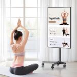 Mobile TV Carts, Rotating Rolling TV Stand on Wheels for 13-50" Flat/Curved TVs Height Adjustable 30° Tilt Floor TV Stand Portable Monitor Stand Holds up to 44lbs Max VESA 200x200mm ML1350 - Image 9