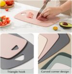 Cutting Boards for Kitchen,Plastic Cutting Board Set of 3, Thick Chopping Boards for Meat, Veggies, Fruits, with Easy Grip Handle,Dishwasher Safe (Pink, 3Pcs) - Image 7