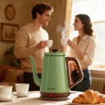 DmofwHi Gooseneck Electric Kettle(1.0L), 100% Stainless Steel BPA Free Classic Pour Over Coffee Kettle | Tea Kettle - Green - Image 9