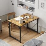 CubiCubi Computer Desk, 32 inch Small Home Office Desk for Small Spaces, Modern Simple Style for Home, Office, Study, Writing, Deep Brown - Image 7