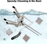 Upgrade Stainless Steel Vegetable Cutter: Ideal for potatoes, tomatoes, peppers, mushrooms.3 Replacement Blades (1/4", 3/8", 1/2") for various widths. Doubles cutting efficiency. - Image 10