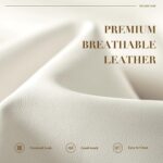 Swivel Rocking Recliner Glider Chair, Leather Reclining Rocker Chair with Footrest for Living Room, Nursery, Office, Bedroom, Ergonomic High Backrest, Wide Seat Cushion and Metal Base-Beige - Image 7