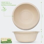 Ecovita 100% Compostable Paper Bowls [16 oz.] – 150 Disposable Bowls Eco Friendly Sturdy Tree Free Liquid and Heat Resistant Alternative to Plastic or Paper Bowls - Image 3