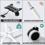 TRALT Office Chair Ergonomic Desk Chair, 330 LBS Home Mesh Office Desk Chairs with Wheels, Comfortable Gaming Chair, High Back Office Chair for Long Hours (White White) - Image 8