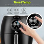 Air Fryer 5.8QT/5.5L, Uten 1700W AirFryer High-Power Electric Hot Temperature Control & Timer Knob, Non Stick Fry Basket, Dishwasher Safe, Apply to Party, Afternoon Tea, Black - Image 8