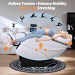 Massage Chair Full Body, 2026 Zero Gravity SL-Track Shiatsu Massage Chairs Recliner with AI Voice, LED Backlight Remote Control, Waist & Calf Heating Phone Controller and Holder G6 White Grey - Image 8