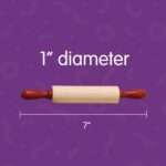 Colorations Natural Wood Rolling Pins, Set of 6, for Kids, Arts & Crafts, 7 Inches x 1 Inch (d), Class Pack, Party Pack, Dough, Clay, Sculpting, 6RP - Image 4