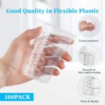 100 PACK Plastic Measuring Cups, 10 oz Disposable Mixing Cups with 100 Wooden Mixing Sticks, Can Be Used for Epoxy Resin, Liquid Measuring, Paint, Cooking and Baking - Image 3