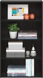 Furinno PASIR Book Shelf, 4-Tier Bookshelf, Bookcase with Open Shelf, 9.4 x 23.6 x 41.7, for Living Room, Bedroom, Home Office, Espresso - Image 5