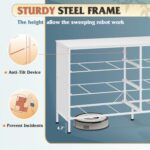 WLIVE White Dresser TV Stand for 60, 65, 70 inch TV, Fabric Wide Dresser with 6 Drawer, TV Media Console Table with Wood Top, Adjustable Feet for Living Room, Hallway - Image 7