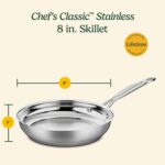 Cuisinart 722-20 8-Inch Chef's-Classic-Stainless-Cookware-Collection, 8", Open Skillet - Image 6