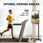 Mobile TV Carts, Rotating Rolling TV Stand on Wheels for 13-50" Flat/Curved TVs Height Adjustable 30° Tilt Floor TV Stand Portable Monitor Stand Holds up to 44lbs Max VESA 200x200mm ML1350 - Image 5