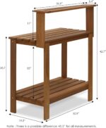 Furinno FG17478 Tioman Outdoor Patio Furniture Hardwood Potting Bench, Natural - Image 4