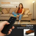 Upgraded Floor Lamp, 30W/2600LM Super Bright Floor Lamp with Remote Control, Stepless Adjust Color Temperatures and Brightness, Torchiere Standing Lamp for Living Room Bedroom Office - Image 7