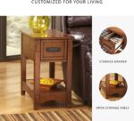 Signature Design by Ashley Breegin New Traditional Wooden Chair Side End Table with 1 Drawer and 1 Fixed Shelf, Brown - Image 6