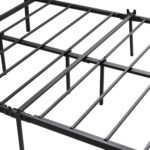 BOFENG Black Queen Size Bed Frames with Wood Headboard,Heavy Duty Platform Bed Frame with Storage No Box Spring Needed,Mattress Foundation,Strong Steel Slats,Noise Free,Brown - Image 8