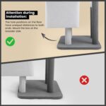 Gardner Pet 65in Heavy Duty Cat Tree Tower for Large Cats, Multi-Level Cat Furniture with Replaceable Sisal Scratching Post, Hammock | Extra-Large Platform & Condo (Beige) - Image 6