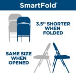 COSCO SmartFold All-Steel Folding Chair, 4-Pack, Antique Linen - Image 10
