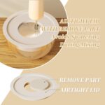 Mixing Bowls with Lids Set, 6 Piece Stainless Steel Nesting Storage Bowls for Kitchen, with 3 Grater Attachments & Non-Slip Bottoms, Size 5.5,3.5,2.5,2.1,1.5,1.1 QT - Image 6