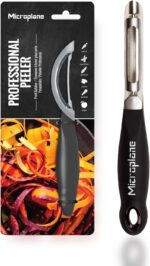 Microplane Stainless Steel Professional Swivel Peeler, Sharp Blade for Effortless Peeling of Hard Fruits and Vegetables, Kitchen Peeler for Home Cooks and Professional Chefs - Image 2