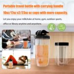Smoothie Blender, Personal Blender for Shakes and Smoothies,12Pcs Coffee Grinder and Countertop Blenders Combo for Kitchen, Portable Smoothie Blenders with 10oz/17oz x2/23oz Cups (BLACK) (black2) - Image 8