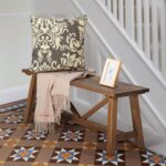 Wnutrees 43" Farmhouse Wood Bench, Narrow Bench, Long Bench Seat for Entryway, Living Room, Dining Room, Solid Wood, Natural - Image 4