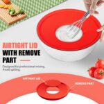 ENVTEK Mixing Bowls with Lids Set, 7 PCS Stainless Steel Mixing Bowls with 3 Grater Attachments, Size 4.5, 4, 3.5, 2.1, 1.5, 1.1, 0.7QT, Ideal for Kitchen Cooking Baking & Serving - Image 6