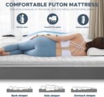 Japanese Futon Floor Mattress, 100% High Density Comfortable Foam, 3.5" Thicken Foldable Mattress Tatami Mat Sleeping Pad, Ideal for Comfort and Support, Kids Floor Lounger Pillow Bed Sofa (Twin） - Image 5