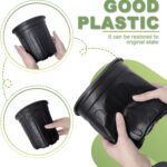 Anyumocz 60 Pcs 1 Gallon Flexible Plant Nursery Pots,Thickened Soft Plastic Seedling Pot with Holes,Flower Plant Container for Succulents,Cuttings,Transplanting,Home Garden(Black) - Image 5