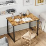 CubiCubi Computer Desk, 32 inch Small Home Office Desk for Small Spaces, Modern Simple Style for Home, Office, Study, Writing, Deep Brown - Image 3