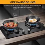 Pre-Seasoned Cast Iron Skillet Set - 3 Piece Frying Pan With Heat-Resistant Handles (6, 8, 10 Inch) for Frying, Saute, Pizza, Oven Safe (Black) - Image 5