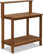 Furinno FG17478 Tioman Outdoor Patio Furniture Hardwood Potting Bench, Natural - Image 6