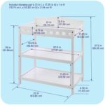 Badger Basket Baby Changing Table with Pad & Shelves - Wooden Changing Table with Storage - Nursery Change Table for Diapers & Baby Essentials, White - Image 5