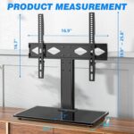 Rfiver Universal Table Top TV Stand TV Base Replacement for Most 27-60 Inch LCD LED Flat Curved Screen TVs Holds up to 88lbs, Height Adjustable TV Mount Stand with Tempered Glass Base, VESA 400x400mm - Image 7