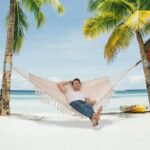 Hammock Hanging Swing Double Max 500lbs Macrame for Indoor Outdoor Patio Yard Garden (Beige) - Image 4