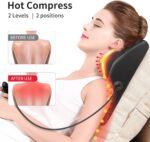 Boriwat Back Massager with Heat, 3D Kneading Massage Pillow for Back, Neck, Shoulder, Leg Pain Relief Deep Tissue, Gifts for Women Men Mom Dad - Image 4