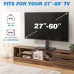 Rfiver Universal Table Top TV Stand TV Base Replacement for Most 27-60 Inch LCD LED Flat Curved Screen TVs Holds up to 88lbs, Height Adjustable TV Mount Stand with Tempered Glass Base, VESA 400x400mm - Image 3