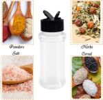 OJYUDD 16 Pack 3.4oz/100ml Plastic Spice Bottles Set,Empty Seasoning Containers with Black Cap,Clear Reusable Containers Jars for Spice,Herbs,Powders,Glitters - Image 5