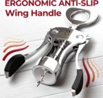 Premium Wine Opener, Wing Corkscrew - Made w/Heavy Duty Stainless Steel Screw & Zinc Alloy Body - Perfect Corkscrew to Open Wine & Beer Bottles - Great Bootle Opener For Bartenders, Restaurants & Home - Image 7