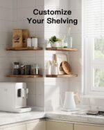 AMADA HOMEFURNISHING Floating Shelves, Paulownia Wood Wall Shelves for Bathroom/Living Room/Bedroom/Kitchen/Home Office, Natural Wood Floating Shelf for Home Storage & Organization, Set of 4, AMFS40BN - Image 10