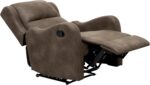 Lexicon Manual Recliner Chair, Reclining Sofa Chair, Home Theater Seating, Wall Hugger, Manual Recliner for Living Room/Office/Apartment, Easy Assembly, Brown Polished Microfiber - Image 9