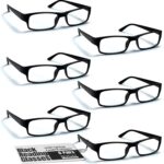 Boost Eyewear 6 Pack Reading Glasses, Traditional Black Frames, for Men and Women, with Comfort Spring Loaded Hinges, Black, 6 Pairs (+3.00) - Image 2