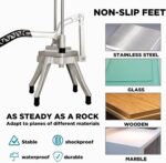 Upgrade Stainless Steel Vegetable Cutter: Ideal for potatoes, tomatoes, peppers, mushrooms.3 Replacement Blades (1/4", 3/8", 1/2") for various widths. Doubles cutting efficiency. - Image 9