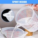 2 Pack Measuring Cup Set, Includes 250Ml (1-Cup), and 500Ml (2-Cup) Plastic Liquid Measuring Cups- Baking, Cooking, Mixing & Measuring Cups, Essential Kitchen Tools - Image 6