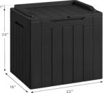 Devoko 30 Gallon Resin Deck Box Waterproof Outdoor Storage Box for Patio Furniture Pool Accessories Indoor Storage for Cushion Garden Tools (30 Gallon, Black) - Image 8