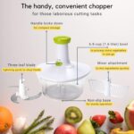 Brieftons Express Manual Food Chopper: 6.8-Cup, Hand Chopper Vegetable Cutter to Chop Veggies, Fruits, Herbs, Garlic Onion Chopper for Salsa, Salad, Pesto, Hummus, Guacamole, Coleslaw, Indian Cooking - Image 9