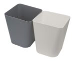 Feiupe 1.6 Gallon Small Trash Can Wastebasket for Kitchen Office Bathroom,Pack of 2(White+Gray) - Image 3