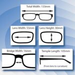 Boost Eyewear 6 Pack Reading Glasses, Traditional Black Frames, for Men and Women, with Comfort Spring Loaded Hinges, Black, 6 Pairs (+3.00) - Image 4