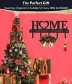 WIPHANY Key Holder Hooks Organizer Hanger Rack Wall Mounted with Screws and Anchors Home Sweet Home Wall Metal Decor for Entryway Front Door Kitchen Hallway Garage Mudroom Office 9.8inches/25cm - Image 7